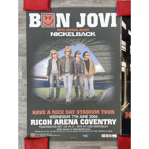 21 - Two concert posters for Bon Jovi's Have A Nice Day Tour, one promoting the whole tour between 2005 a... 