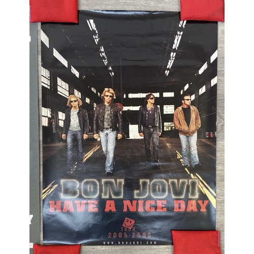 21 - Two concert posters for Bon Jovi's Have A Nice Day Tour, one promoting the whole tour between 2005 a... 