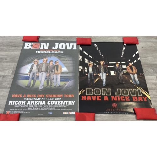 21 - Two concert posters for Bon Jovi's Have A Nice Day Tour, one promoting the whole tour between 2005 a... 