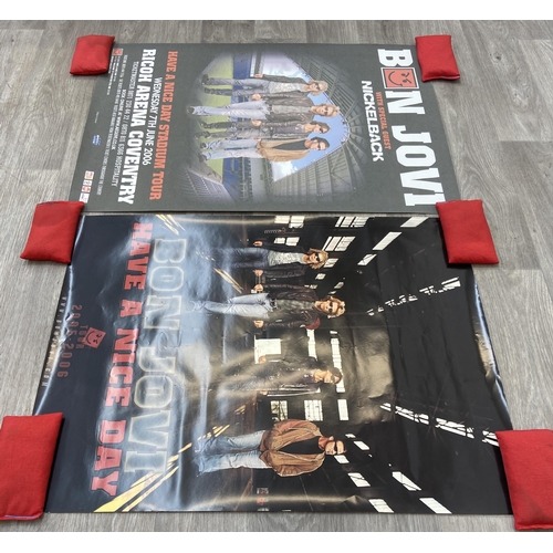 21 - Two concert posters for Bon Jovi's Have A Nice Day Tour, one promoting the whole tour between 2005 a... 