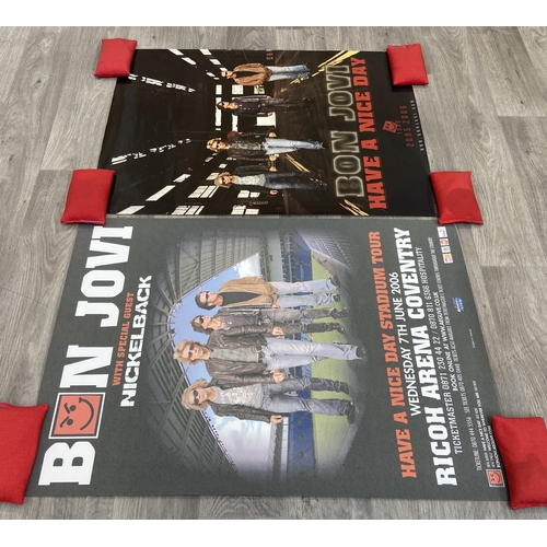 21 - Two concert posters for Bon Jovi's Have A Nice Day Tour, one promoting the whole tour between 2005 a... 