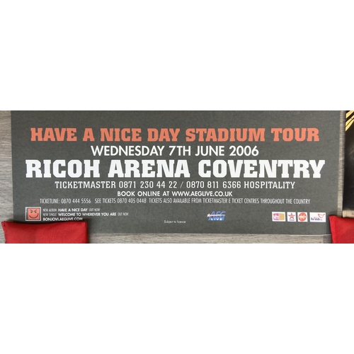 21 - Two concert posters for Bon Jovi's Have A Nice Day Tour, one promoting the whole tour between 2005 a... 