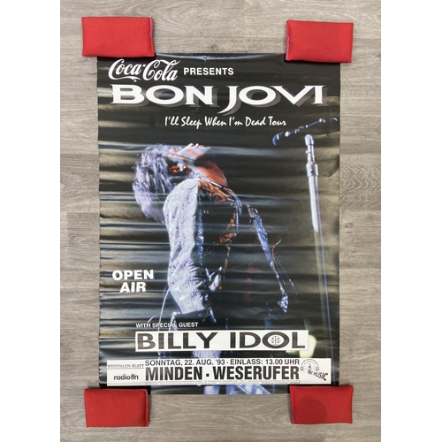 22 - A promotional open-air concert poster for Bon Jovi's I'll Sleep When I'm Dead Tour on August 22nd, 1... 