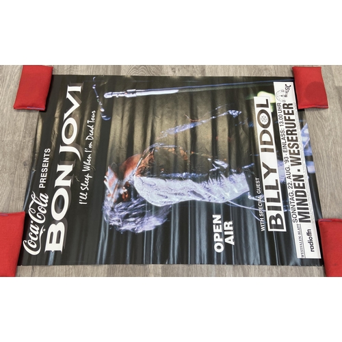 22 - A promotional open-air concert poster for Bon Jovi's I'll Sleep When I'm Dead Tour on August 22nd, 1... 