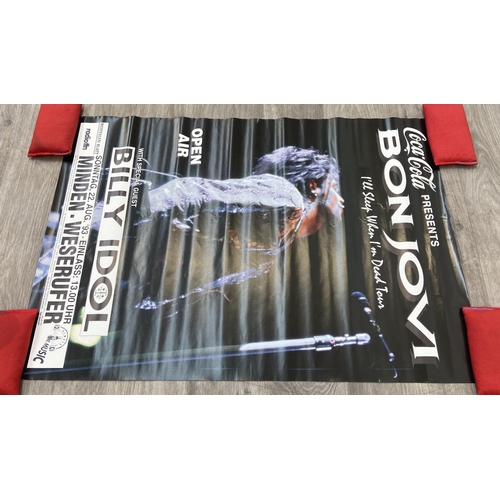 22 - A promotional open-air concert poster for Bon Jovi's I'll Sleep When I'm Dead Tour on August 22nd, 1... 