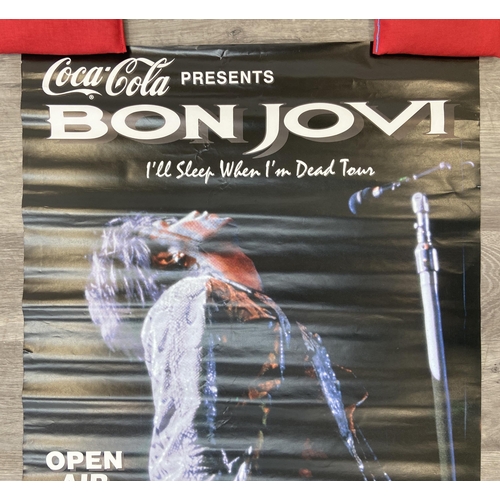 22 - A promotional open-air concert poster for Bon Jovi's I'll Sleep When I'm Dead Tour on August 22nd, 1... 