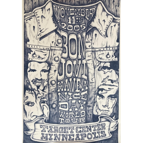 27 - A promotional card poster for Bon Jovi's Have A Nice Day Tour on November 11th, 2005, at the Target ... 