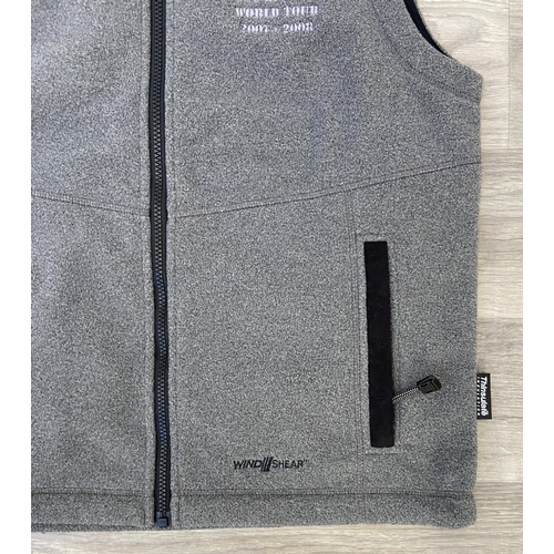 44 - A Bon Jovi Lost Highway tour crew fleece gilet by Cabela's in grey features a full-length front zipp... 