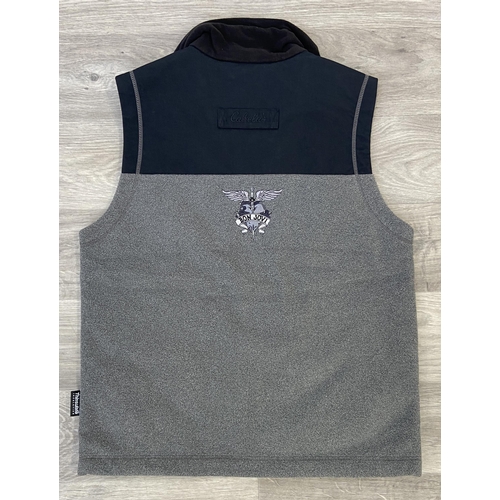 44 - A Bon Jovi Lost Highway tour crew fleece gilet by Cabela's in grey features a full-length front zipp... 