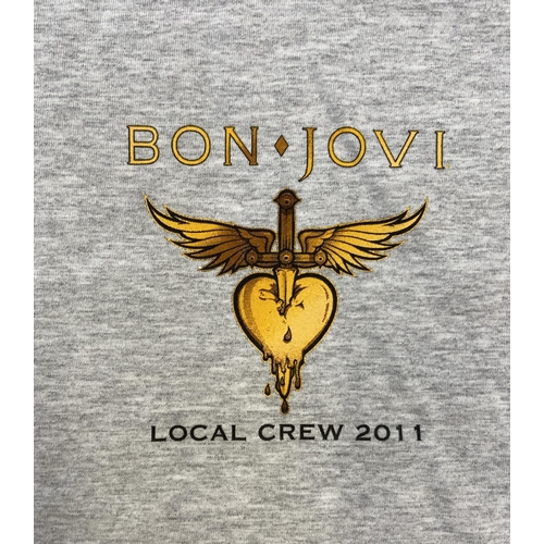 47 - Two Bon Jovi 2011 local crew t-shirts: these were given to staff and crew members working on the UK ... 