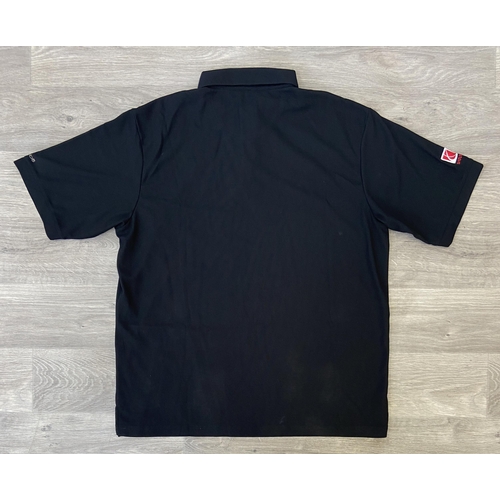 50 - Two items: one black Dickies short-sleeve work shirt features Bon Jovi's Have A Nice Day embroidered... 