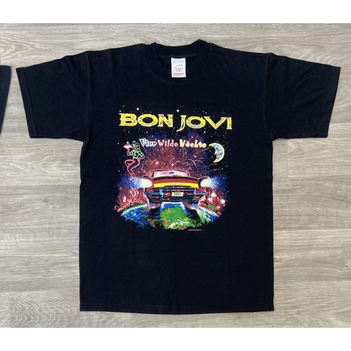 Three tour t-shirts from the Bon Jovi One Wild Night Tour 2001