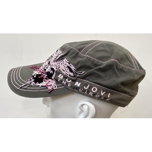 61 - Four baseball caps: one for Bon Jovi's The Circle Tour and three for Bon Jovi's 2011 Greatest Hits T... 