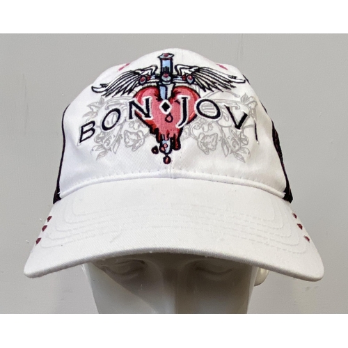 61 - Four baseball caps: one for Bon Jovi's The Circle Tour and three for Bon Jovi's 2011 Greatest Hits T... 