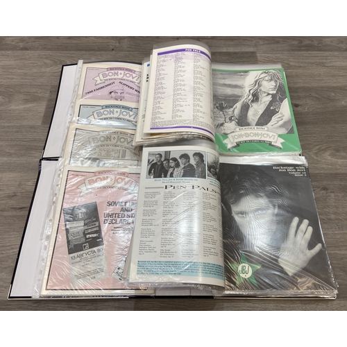 66 - A full collection of 'Backstage With Bon Jovi' fan club magazines, a total of sixty-five issues rele... 