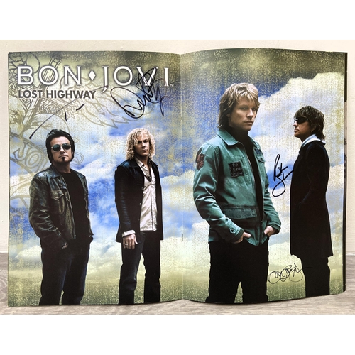75 - A signed tour programme, Bon Jovi's 'Lost Highway Tour 2007-2008,' features hand-signed autographs f... 