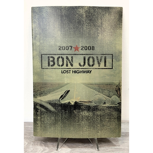 75 - A signed tour programme, Bon Jovi's 'Lost Highway Tour 2007-2008,' features hand-signed autographs f... 