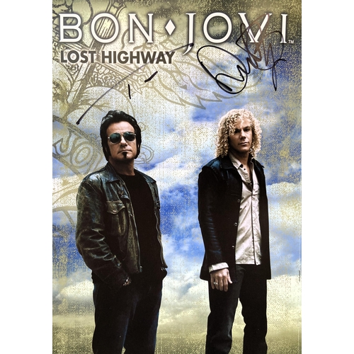 75 - A signed tour programme, Bon Jovi's 'Lost Highway Tour 2007-2008,' features hand-signed autographs f... 