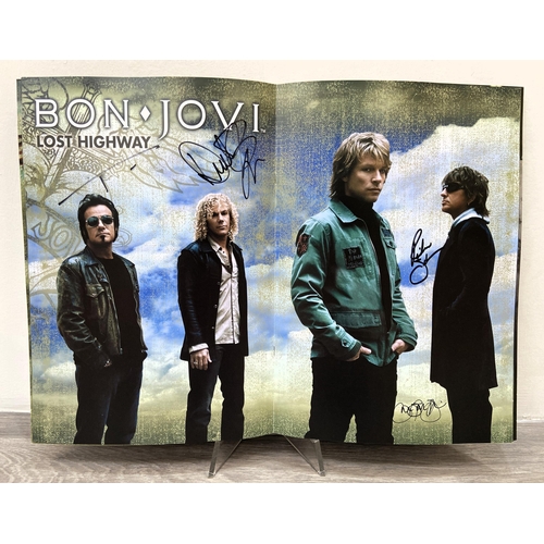 76 - A signed tour programme, Bon Jovi's 'Lost Highway Tour 2007-2008,' features hand-signed autographs f... 