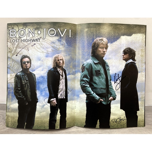 77 - A signed tour programme, Bon Jovi's 'Lost Highway Tour 2007-2008' (textured cover variant), features... 