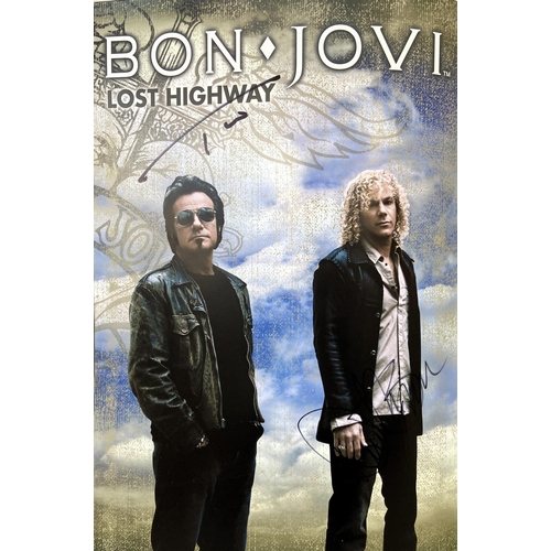 77 - A signed tour programme, Bon Jovi's 'Lost Highway Tour 2007-2008' (textured cover variant), features... 