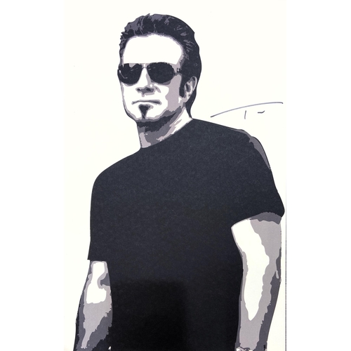 80 - A set of four limited edition autographed Bon Jovi lithographs featuring band members Jon Bon Jovi, ... 