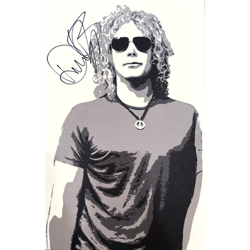 81 - A set of four limited edition autographed Bon Jovi lithographs featuring band members Jon Bon Jovi, ... 