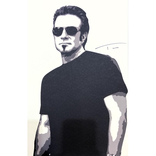 82 - A set of four limited edition autographed Bon Jovi lithographs featuring band members Jon Bon Jovi, ... 