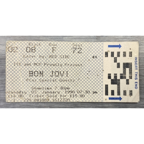 83 - Three items from Bon Jovi's 'Jersey Syndicate Tour': one ticket stub for Wembley Arena, London, Wedn... 