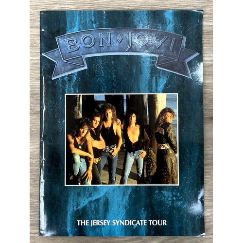 83 - Three items from Bon Jovi's 'Jersey Syndicate Tour': one ticket stub for Wembley Arena, London, Wedn... 