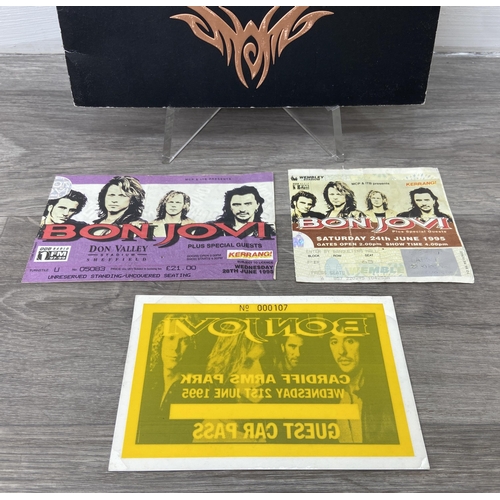 84 - Four items from Bon Jovi's 'These Days Tour': one 1995 UK tour programme featuring 24 pages of conce... 