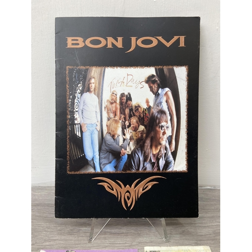 84 - Four items from Bon Jovi's 'These Days Tour': one 1995 UK tour programme featuring 24 pages of conce... 
