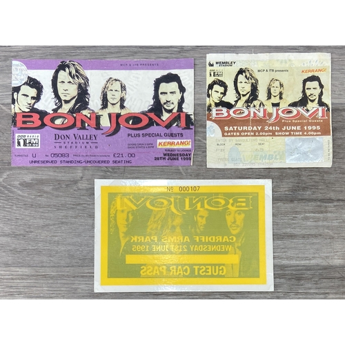 84 - Four items from Bon Jovi's 'These Days Tour': one 1995 UK tour programme featuring 24 pages of conce... 