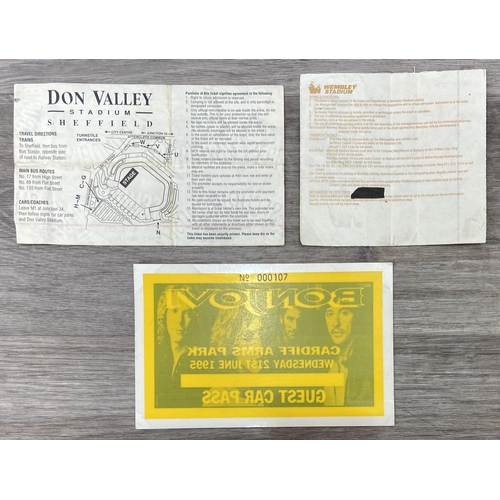 84 - Four items from Bon Jovi's 'These Days Tour': one 1995 UK tour programme featuring 24 pages of conce... 