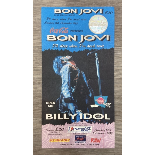 87 - An official Bon Jovi 'I'll Sleep When I'm Dead' 1993 UK tour programme together with a ticket for Th... 