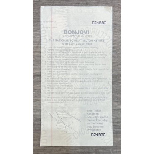 87 - An official Bon Jovi 'I'll Sleep When I'm Dead' 1993 UK tour programme together with a ticket for Th... 