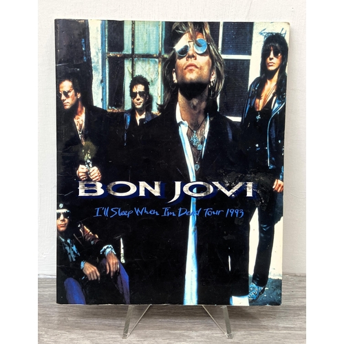 87 - An official Bon Jovi 'I'll Sleep When I'm Dead' 1993 UK tour programme together with a ticket for Th... 
