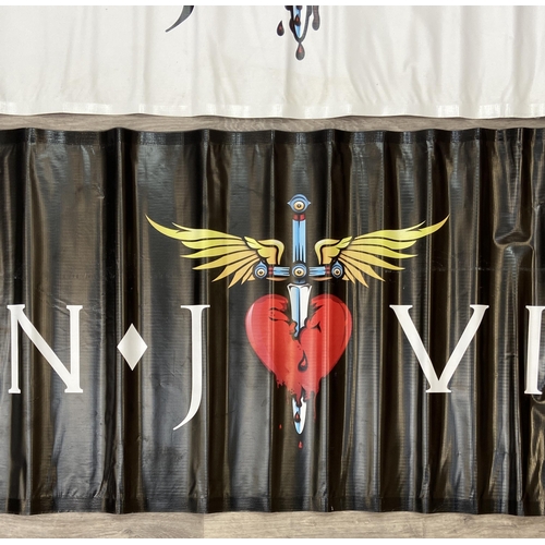 9 - Two double-sided vinyl promotional banners, possibly used during Bon Jovi's 'The Circle Tour,' one b... 