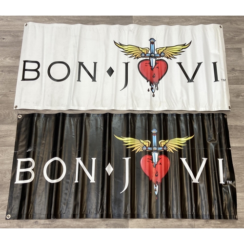 9 - Two double-sided vinyl promotional banners, possibly used during Bon Jovi's 'The Circle Tour,' one b... 