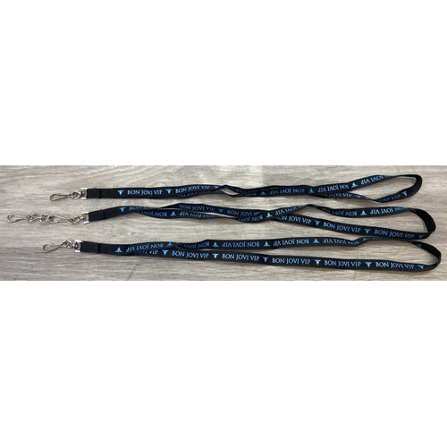97 - Seven items of memorabilia from the Bon Jovi 2013 Because We Can Tour, to include three VIP lanyards... 