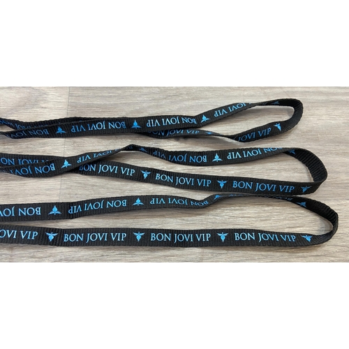 97 - Seven items of memorabilia from the Bon Jovi 2013 Because We Can Tour, to include three VIP lanyards... 