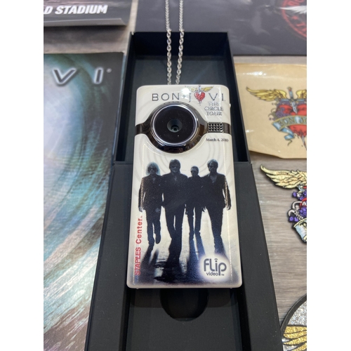 98 - Thirteen items of memorabilia from Bon Jovi's The Circle Tour 2010-2011, to include a limited editio... 