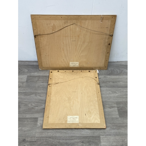 281 - Two 19th century gilt framed lithographs, one titled 'Netley Abbey' and one titled 'Furness Abbey' -... 