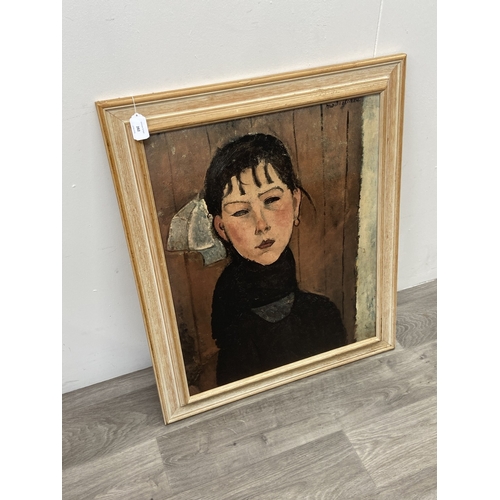282 - A framed Amedeo Modigliani 'Marie, Daughter of the People' print - approx. 74cm high x 62cm wide