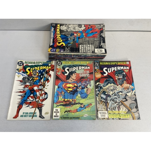 629 - Twenty five comics to include Superman, The Amazing Spider-Man, Batman, Avengers, Hulk, X-Men, Wolve... 