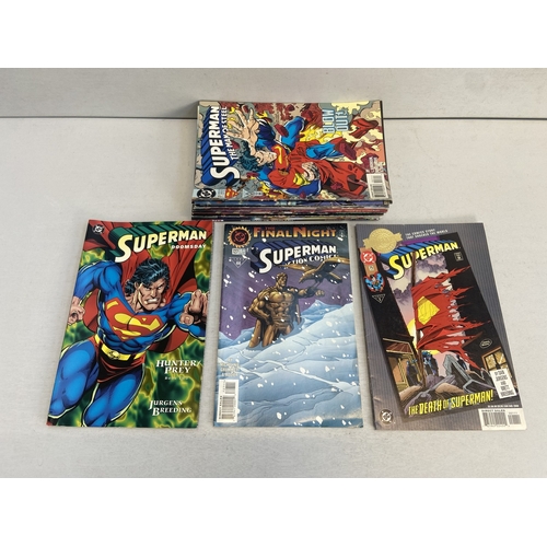 629 - Twenty five comics to include Superman, The Amazing Spider-Man, Batman, Avengers, Hulk, X-Men, Wolve... 