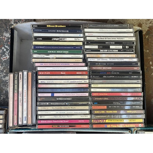 633 - Seven boxes containing approx. three hundred CDs to include Kaiser Chiefs, Keane, Kasabian, Razorlig... 