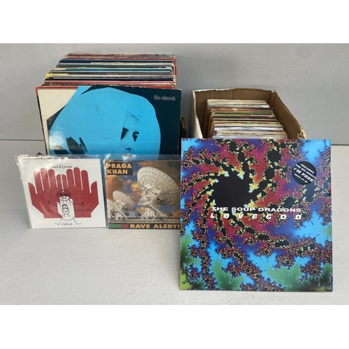 634 - Two boxes containing approx. one hundred and sixty vinyl records to include Richard P. Havens, The K... 