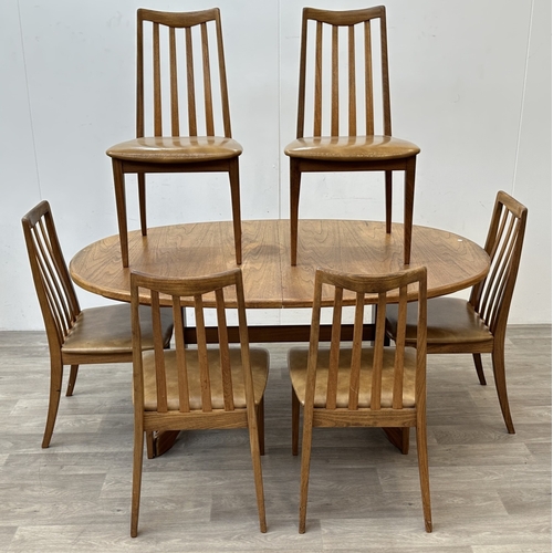 A mid 20th century G Plan Fresco teak extending dining table and six ...