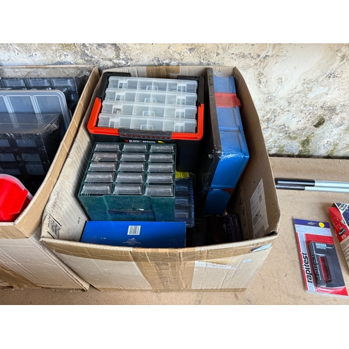 A large collection of storage drawers, organisers and storage bins to ...